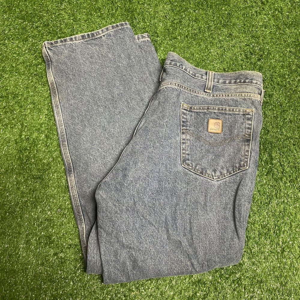 Carhartt B460 Jeans Men’s 40x30 Medium Wash Relaxed Fit Workwear Denim